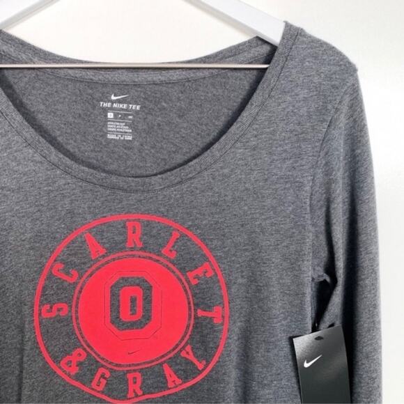 NWT Ohio State Buckeyes Nike Scarlet & Gray Long Sleeve Tee - Picture 2 of 8